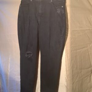 Old Navy Black Straight High Rise Jeans